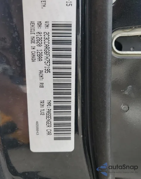 2015 Chrysler 300 Limited z USA, uszkodzony, nr VIN 2C3CCARG6FH757195